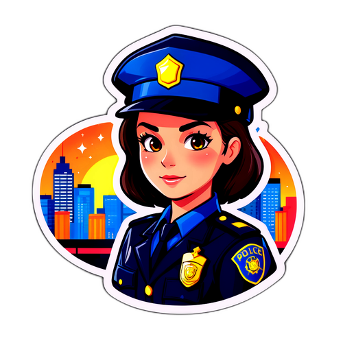 Policía en la noche