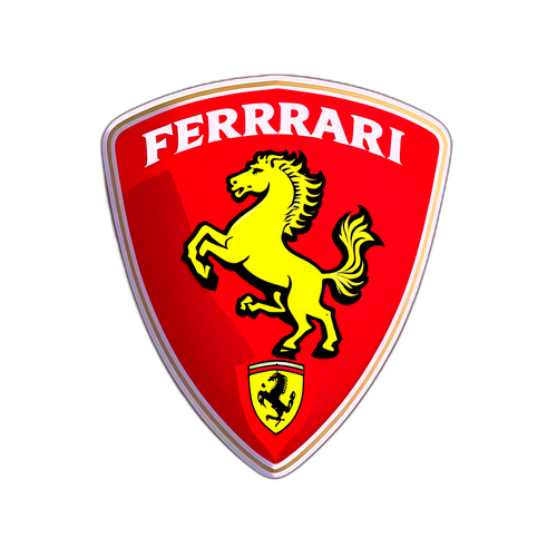 Autocolant elegant cu logo-ul Ferrari