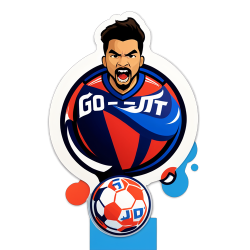 Semangat JDT! Sticker Dinamik dengan Logo dan Bola Sepak yang Memikat!