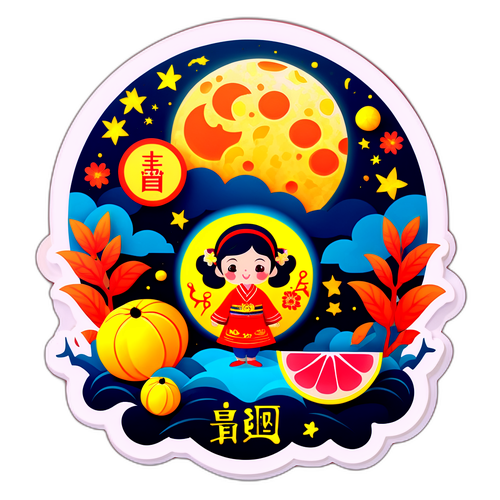中秋节元素贴纸