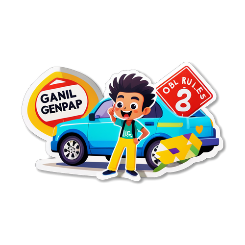 Stiker Ganjil Genap Hari Ini