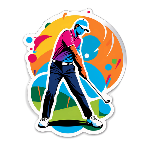 Farverig Golfspiller