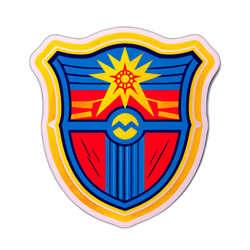 Sticker retro cu logo-ul Steaua