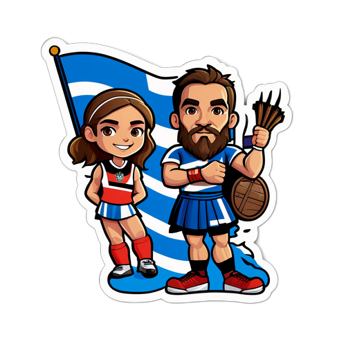 Sticker Semangat Scotland vs Greece