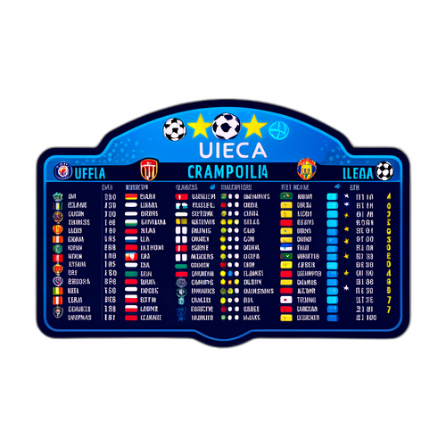 Reka Bentuk Lencana Skor UEFA Champions League