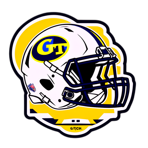 Georgia Tech Football Helmet Sticker