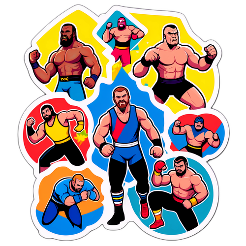 Fargerike Wrestling Ikoner fra Indy NXT