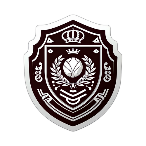 Escudo estilizado do Lanús em caligrafia artística