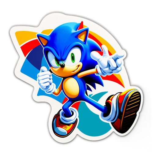 Stiker Retro Sonic 3