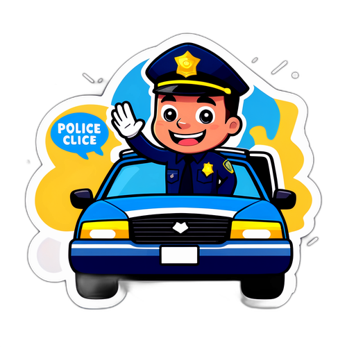 पुलिस अधिकारी का कार्टून