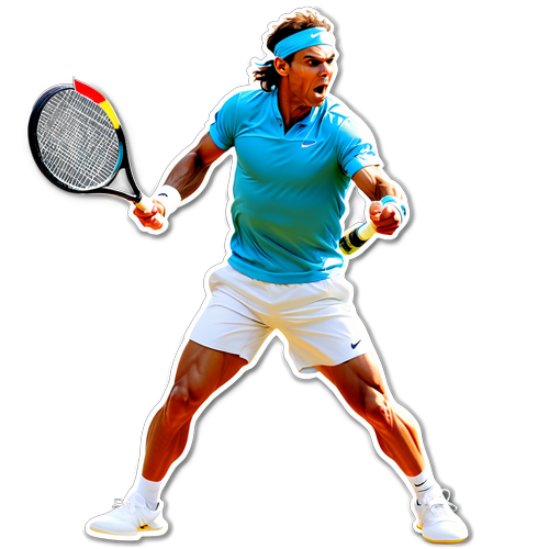 Unleash Your Passion: Dive into the Olympic Spirit with This Stunning Rafael Nadal Sticker!