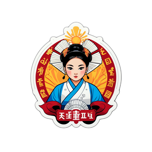 김경의 이름과 상징적인 이미지가 결합된 팬 아트 스티커