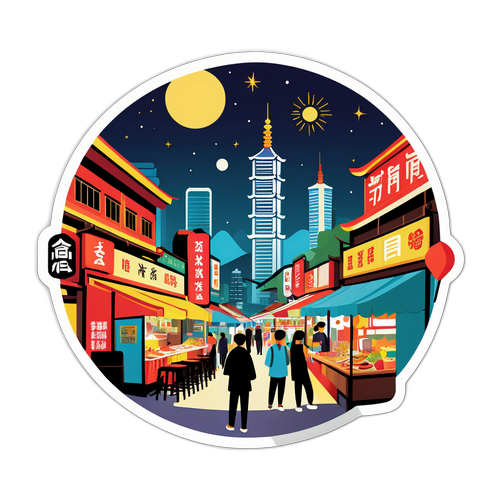 Pemandangan Pasar Malam Taipei