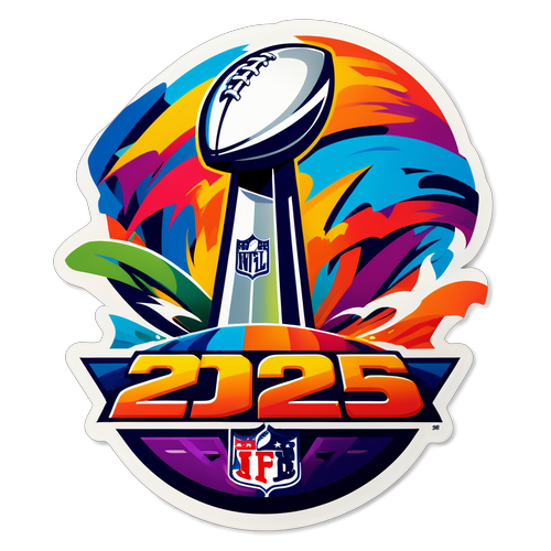 Super Bowl 2025 Logo Sticker