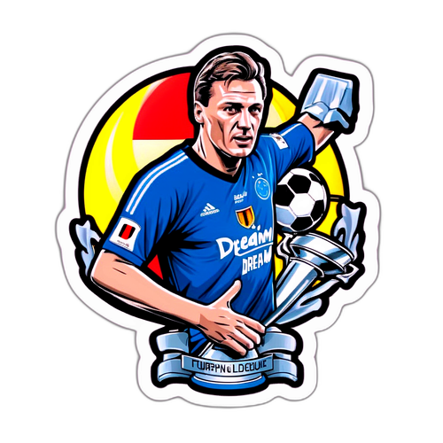 Un autocolant cu un jucător de fotbal celebru din Liga Germană