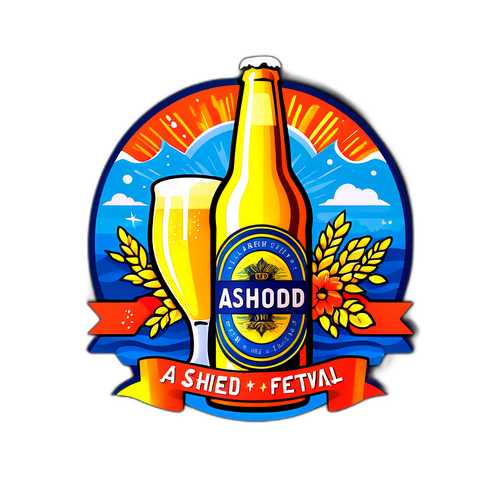 מדבקת פסטיבל בירה אשדוד