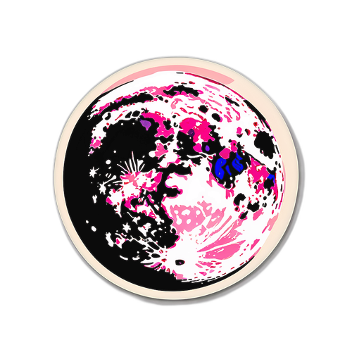 Sticker Minimalista de Luna Llena