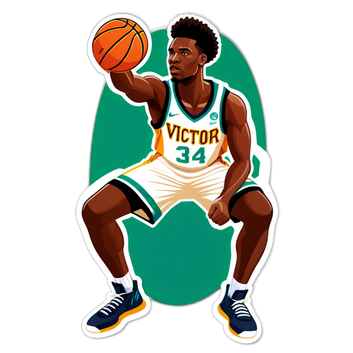 Victor Wembanyama: Den Højeste Stjerne på Basketballbanen - Se Denne Fantastiske Sticker!