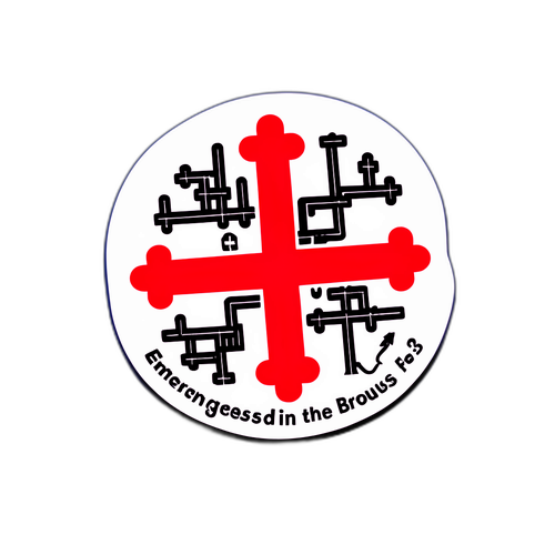 Metrokaart van Brussel met een rode kruis