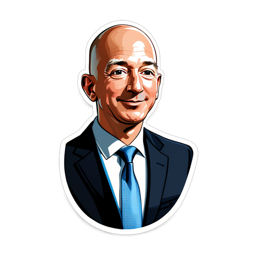 Autocolant de afaceri cu Jeff Bezos