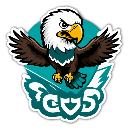 Whimsical Philadelphia Eagles Sticker