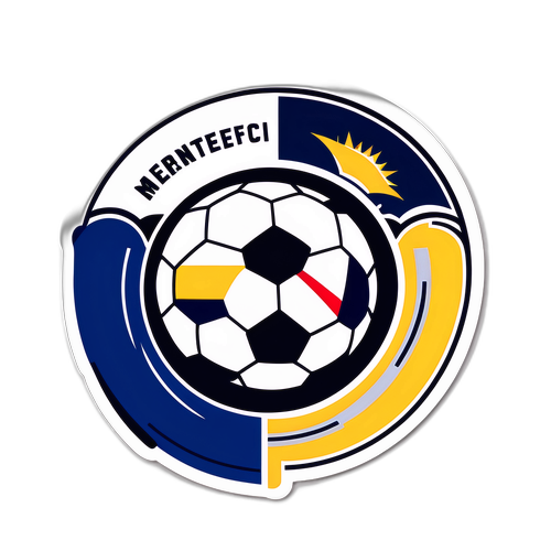 Stiker Bola Sepak Setengah Monterrey dan Setengah Charlotte FC
