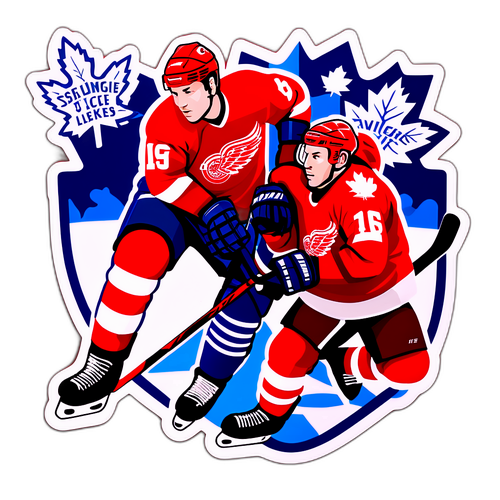 Fierce Ice Hockey Match Sticker