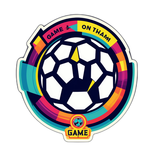 Stiker Bola Sepak yang Berwarna-warni