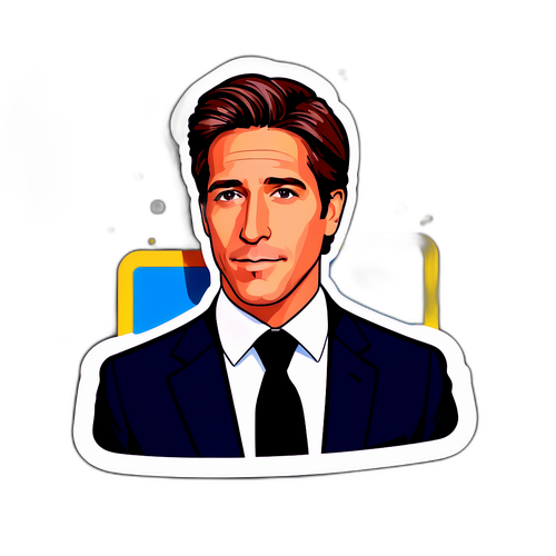 Stylish News Reporter Sticker