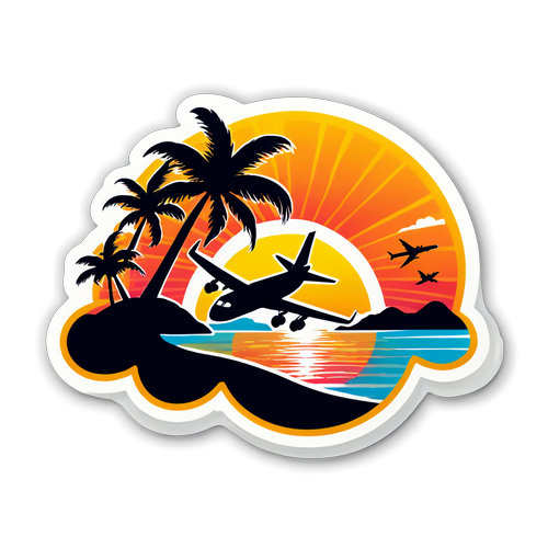 Dream of Paradise Beach Sunset Sticker