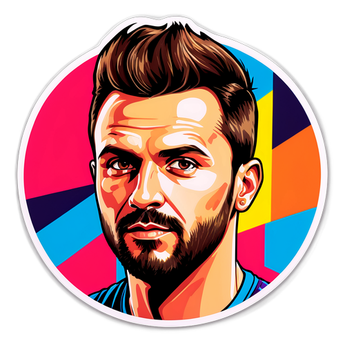 Стильний стикер з портретом Даніла Явгушишина
