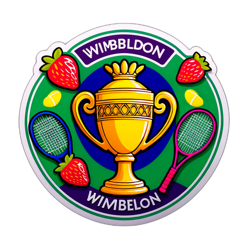 Stiker Wimbledon Berwarna-warni
