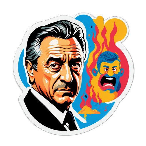 Robert De Niro karaktereivel készült szürreális matrica