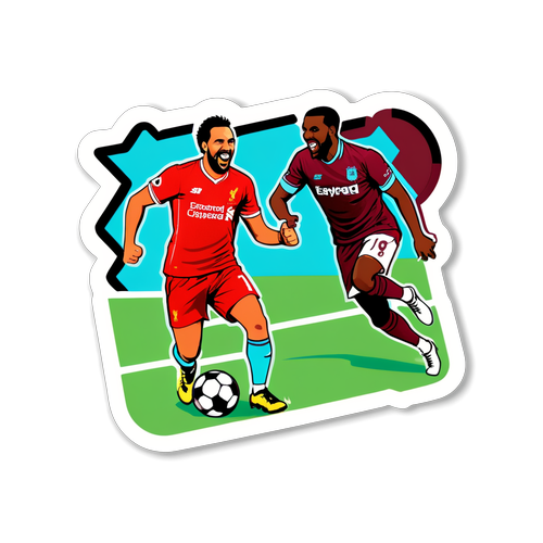 West Ham United ve Liverpool Arasındaki Futbol Maçı Sticker'ı