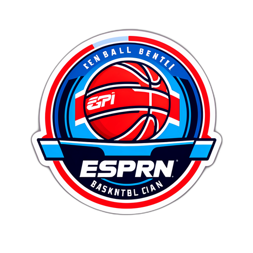 ESPN na Sticker na may Temang Basketball