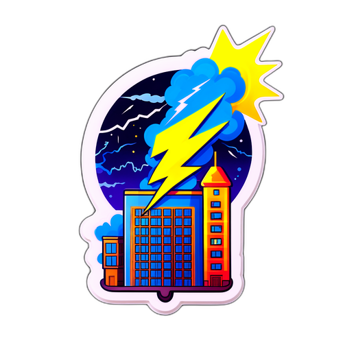 Sticker representativo de la ENRE con un rayo