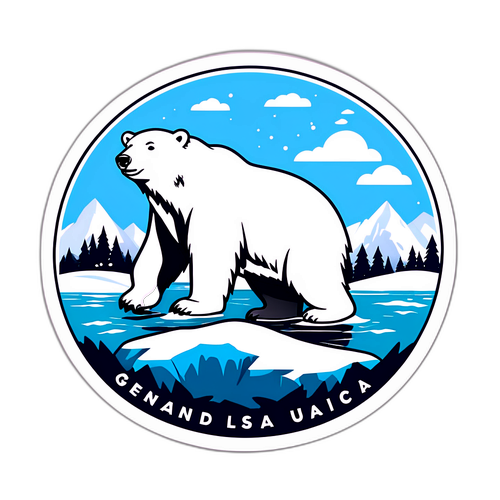 Lekfull isbjörn som dyker in i ett snölandskap