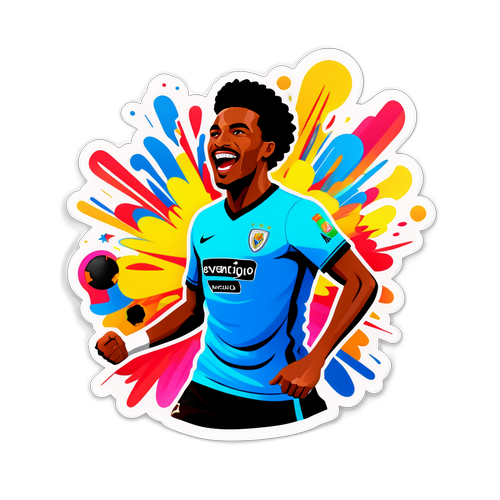 Sticker do Evertton Araújo Celebrando um Gol