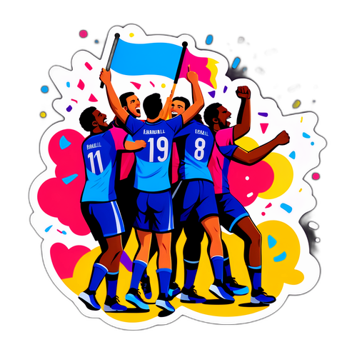 Handballhold Fejrer Sejr