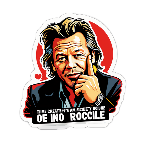 Mickey Rourke ikonikus filmjei inspirálta idézet matricák