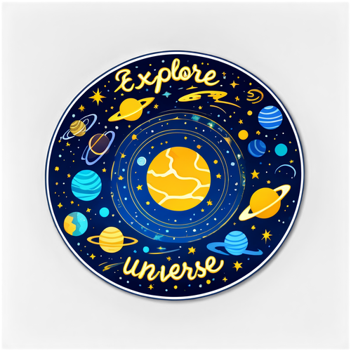Explore the Universe Cosmic Pattern Sticker