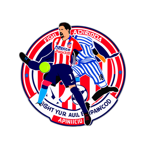สติกเกอร์ที่แสดงการเผชิญหน้าระหว่างแอตเลติโก มาดริด และเอสปัญญอล