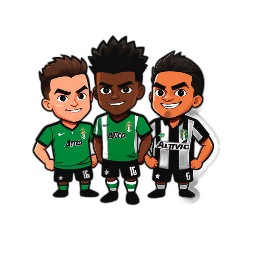 Cartoon Characters of Atlético Mineiro vs Palmeiras