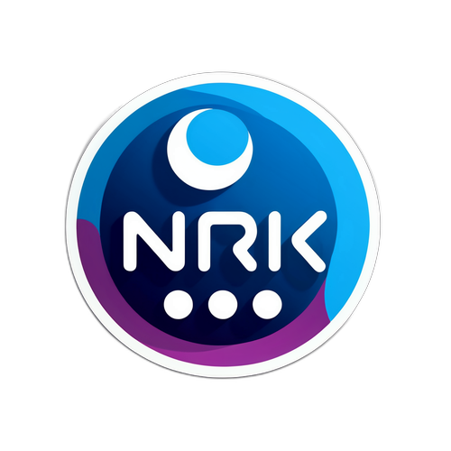 Modern och Sleek Klistermärke för NRK