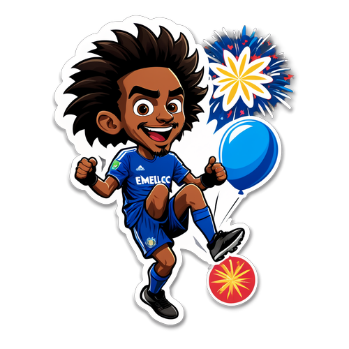 Adesivo Caricatura Emelec Celebração
