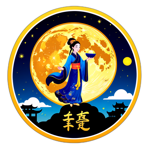 中秋节团圆主题贴纸