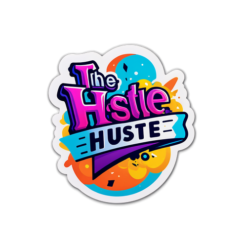 Få Dit Drive Til At Stråle! Den Uimodståelige 'The Hustle' Klistermærke Med Farverne Af Ambition!