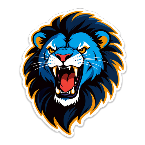 Sporty sticker med Inter's logo og en vred løve