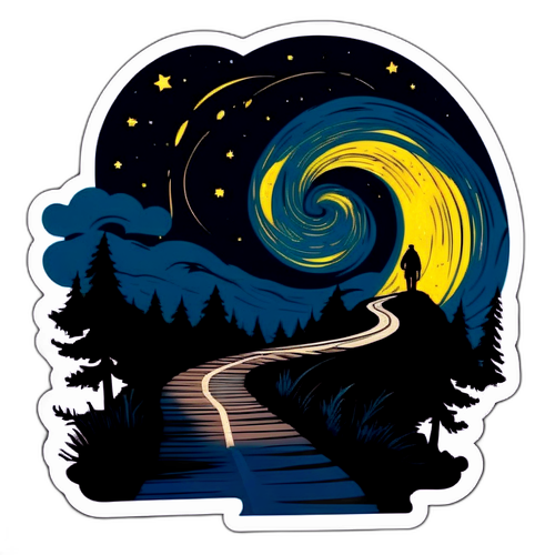 Strada Misteriosa sotto il Cielo Stellato