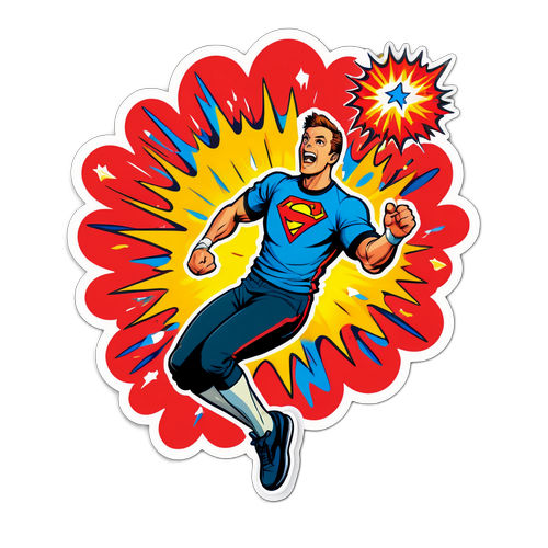 Superman Action Sticker